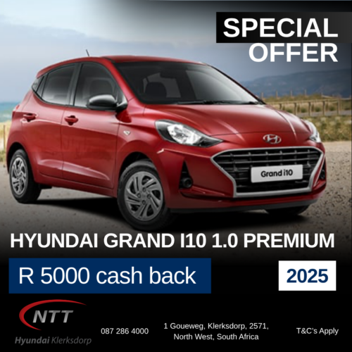 HYUNDAI GRAND I10 1.0 PREMIUM image from NTT Motors Klerksdorp